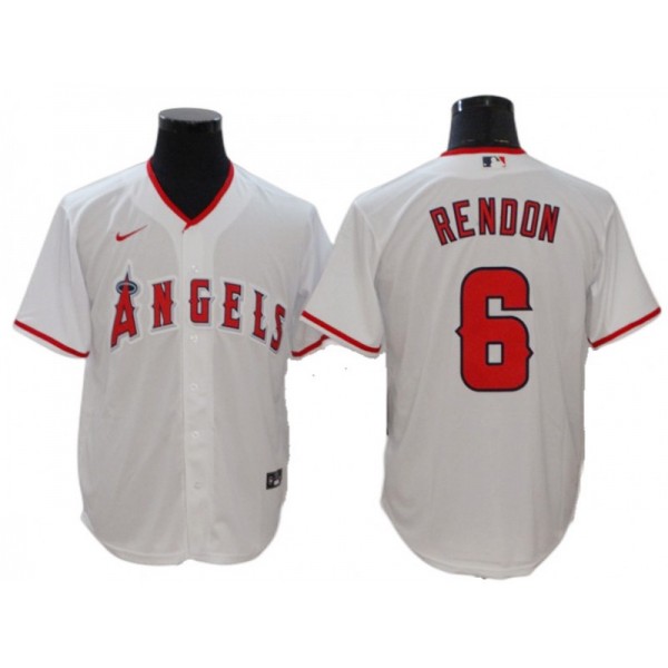 Los Angeles Angels #6 Anthony Rendon White Home Cool Base Jersey