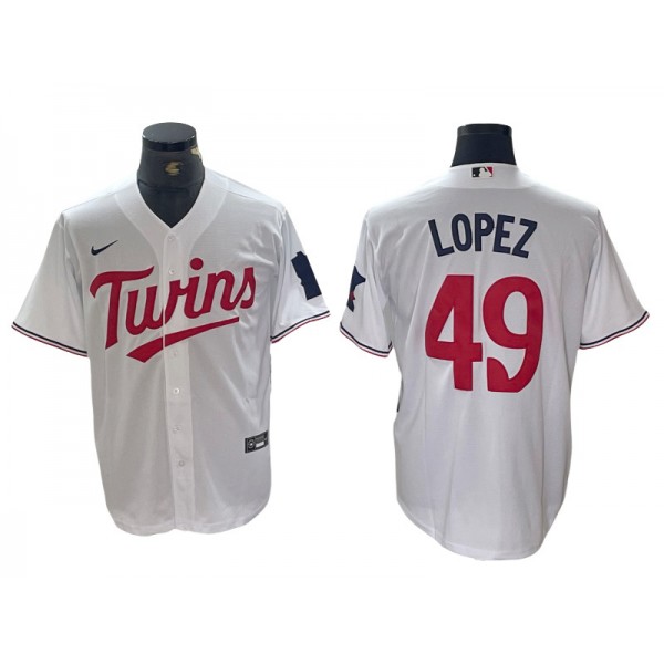 Minnesota Twins #49 Pablo López White Home Jersey