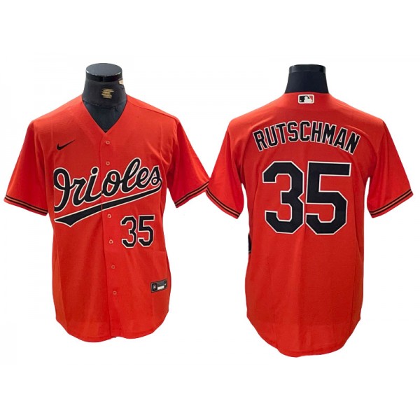 Baltimore Orioles #35 Adley Rutschman Orange Limited Jersey