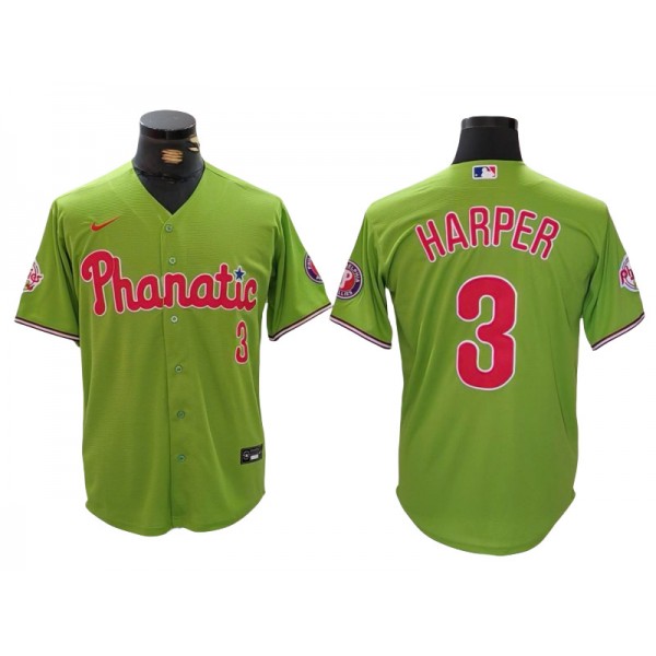 Philadelphia Phillies #3 Bryce Harper Green Fashion Limited Jersey