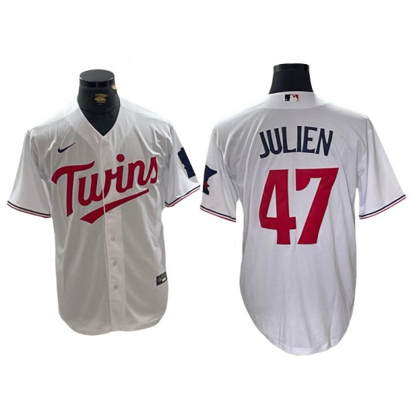 Minnesota Twins #47 Edouard Julien White Home Jersey