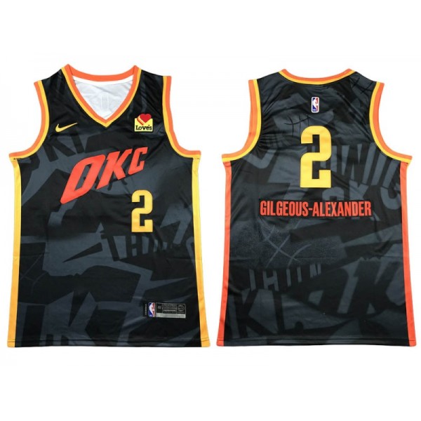 Oklahoma City Thunder #2 Shai Gilgeous-Alexander Navy 2023/24 City Edition Swingman Jersey