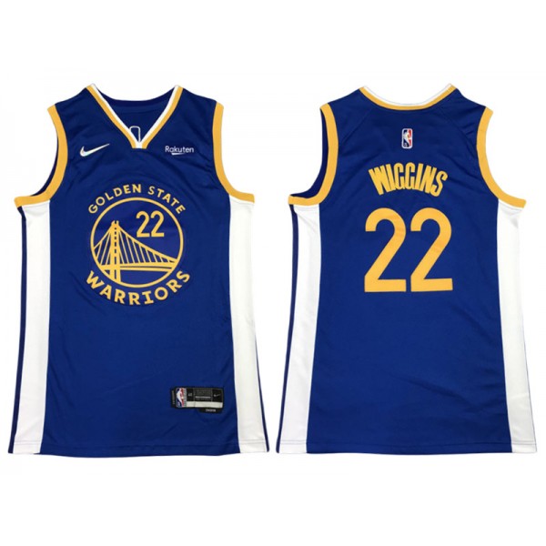 Golden State Warriors #22 Andrew Wiggins Blue Swingman Jersey