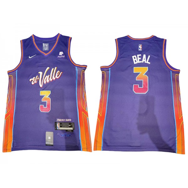 Phoenix Suns #3 Bradley Beal Purple 2023/24 City Edition Swingman Jersey