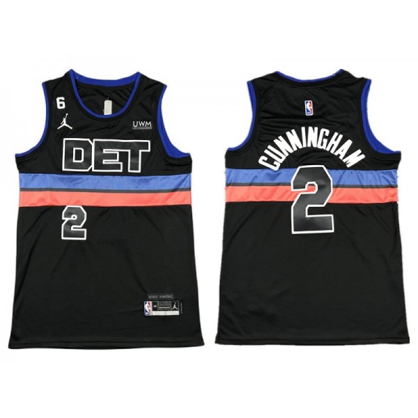 Detroit Pistons #2 Cade Cunningham 2022/23 Black Statement Swingman Jersey