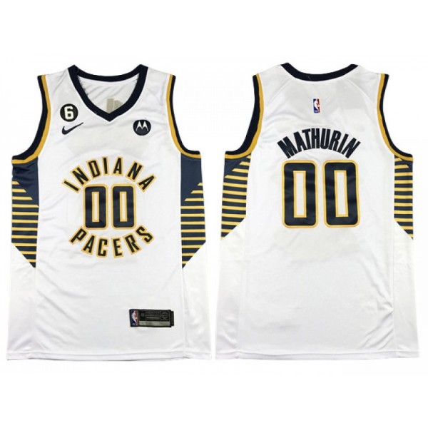 Indiana Pacers #00 Bennedict Mathurin White Swingman Jersey