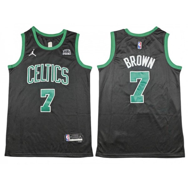 Boston Celtics #7 Jaylen Brown Black Statement Swingman Jersey