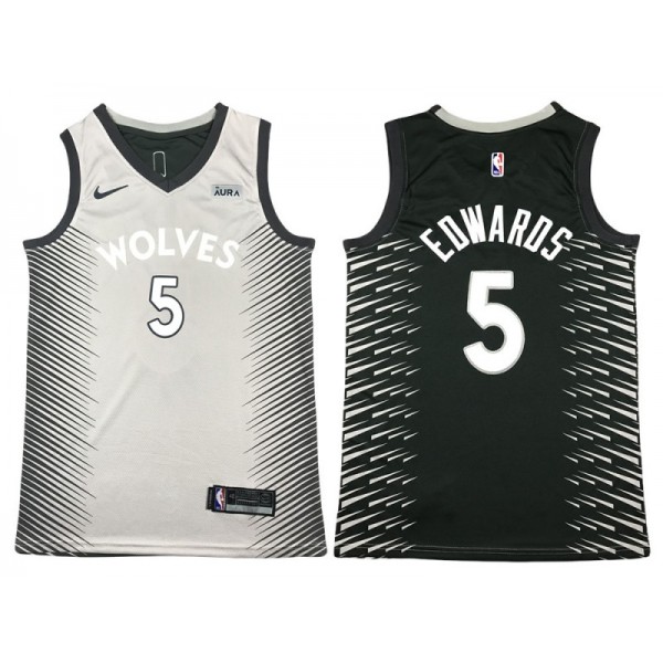 Minnesota Timberwolves #5 Anthony Edwards Gray City Edition Swingman Jersey