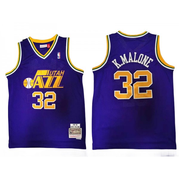 Utah Jazz #32 Karl Malone Purple 1991/92 Hardwood Classic Jersey