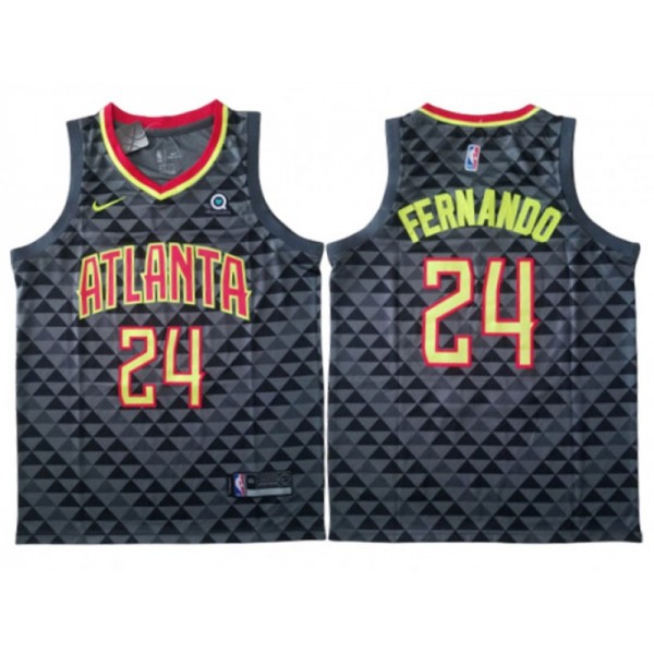 Atlanta Hawks #24 Bruno Fernando Black Icon Edition Swingman Jersey