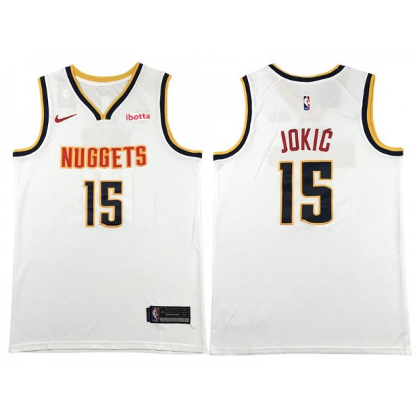 Denver Nuggets #15 Nikola Jokic White Swingman Jersey