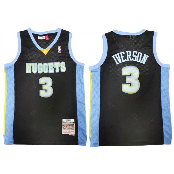 Denver Nuggets #3 Allen Iverson Black 2006-07 Hardwood Classic Jersey