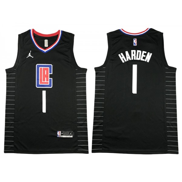 Los Angeles Clippers #1 James Harden Black Swingman Jersey