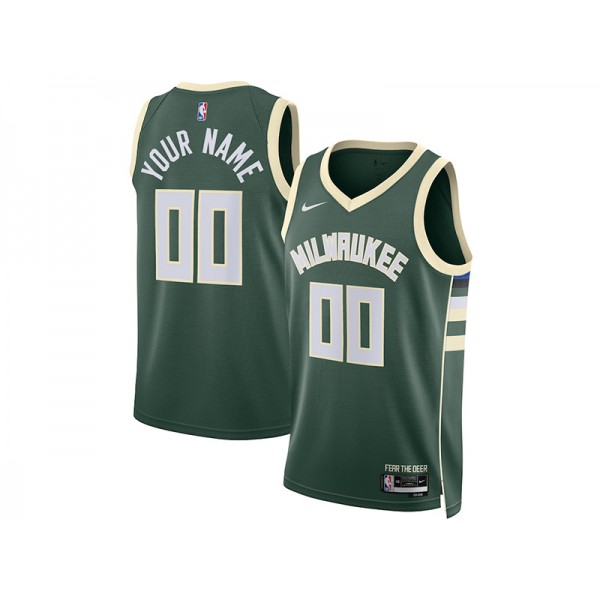 Milwaukee Bucks #00 Green Swingman Custom Jersey