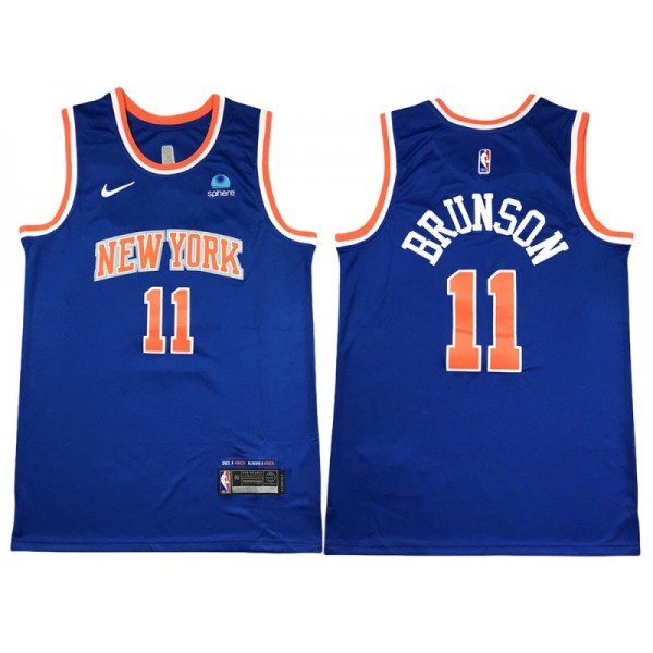 New York Knicks #11 Jalen Brunson Blue Swingman Jersey