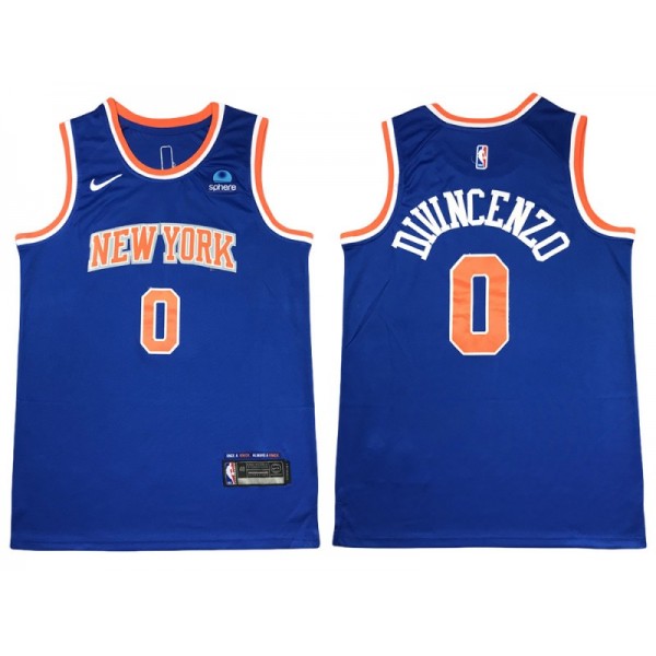 New York Knicks #0 Donte DiVincenzo Blue Swingman Jersey