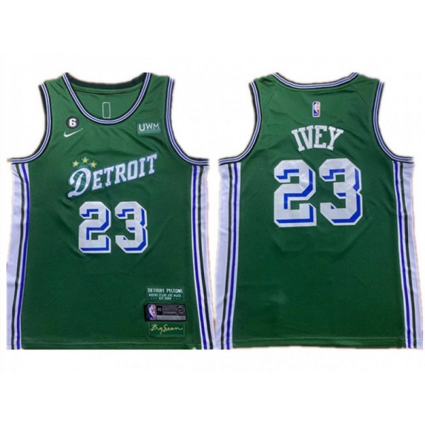 Detroit Pistons #23 Jaden Ivey 2022/23 Green City Edition Swingman Jersey