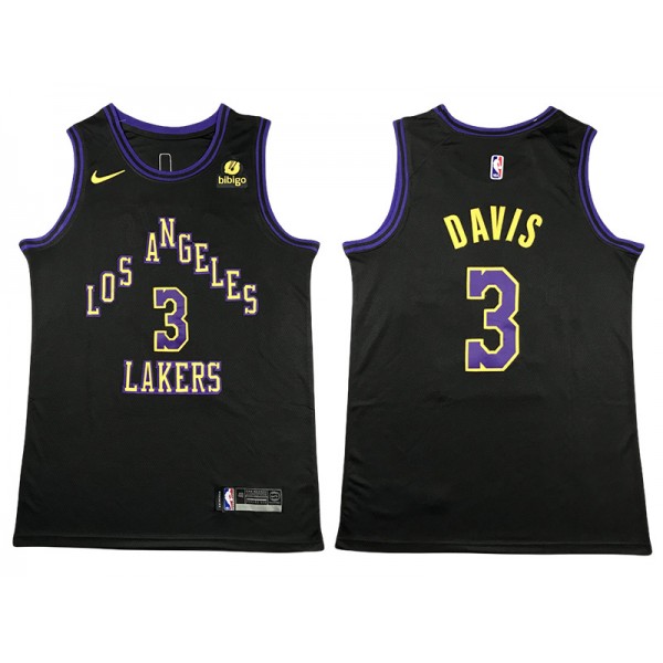 Los Angeles Lakers #3 Anthony Davis Black 2023/24 City Edition Swingman Jersey