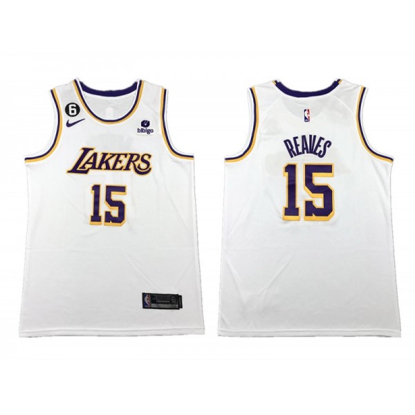 Los Angeles Lakers #15 Austin Reaves White Swingman Jersey