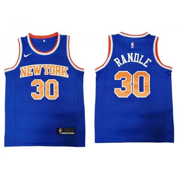 New York Knicks #30 Julius Randle Blue Swingman Jersey