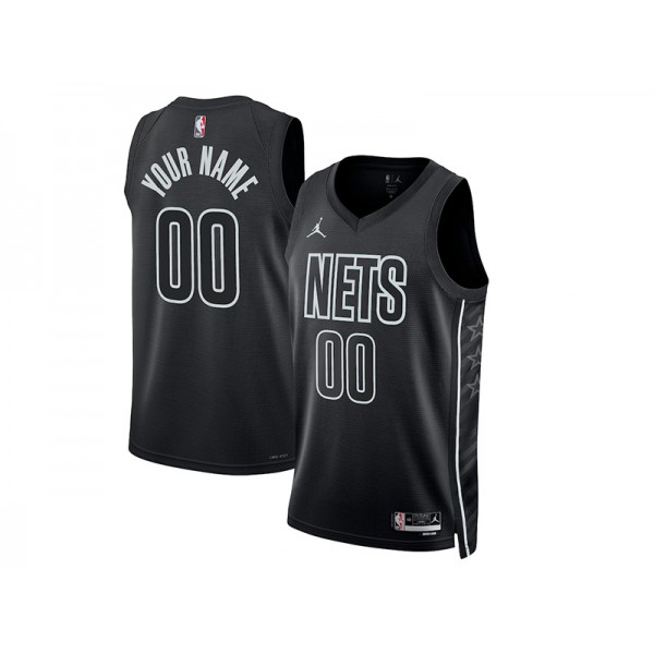 Brooklyn Nets #00 Black Statement Edition Custom Jersey