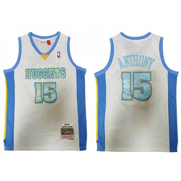 Denver Nuggets #15 Carmelo Anthony White 2003-04 Hardwood Classic Jersey