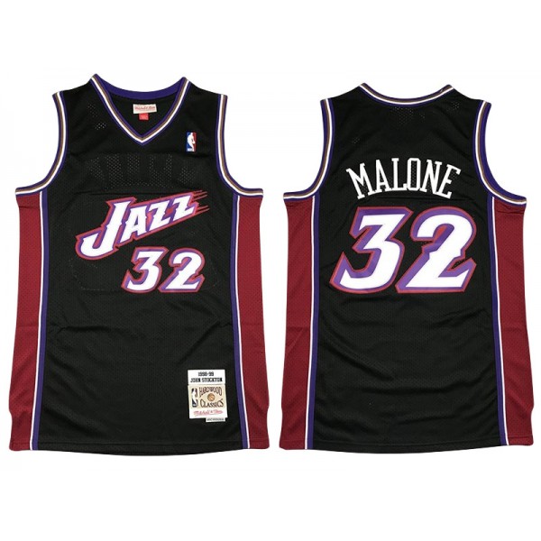 Utah Jazz #32 Karl Malone Black 1998/99 Hardwood Classic Jersey