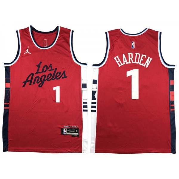 Los Angeles Clippers #1 James Harden Red 2024/25 Swingman Jersey