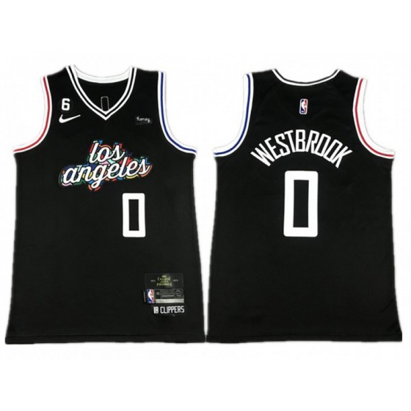 Los Angeles Clippers #0 Russell Westbrook 22/23 Black City Edition Jersey