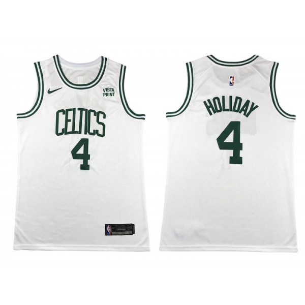 Boston Celtics #4 Jrue Holiday White Swingman Jersey