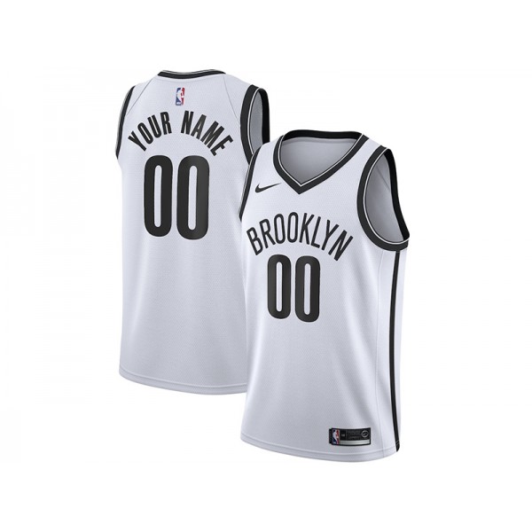 Brooklyn Nets #00 White Association Edition Custom Jersey