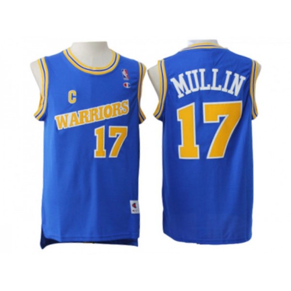 Golden State Warriors #17 Chris Mullin Blue Throwback Jersey