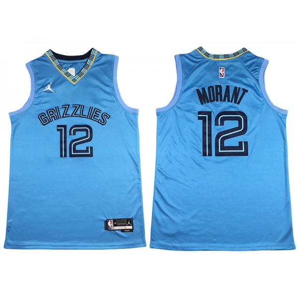 Memphis Grizzlies #12 Ja Morant Light Blue Statement Edition Swingman Jersey