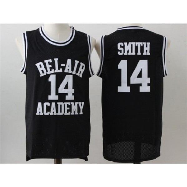 The Fresh Prince of Bel-Air Bel-Air Academy #14 Will Smith Black Movie Basketball Jersey