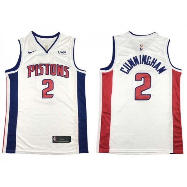 Detroit Pistons #2 Cade Cunningham White Swingman Jersey