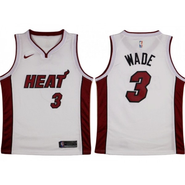 Miami Heat #3 Dwyane Wade White Swingman Jersey