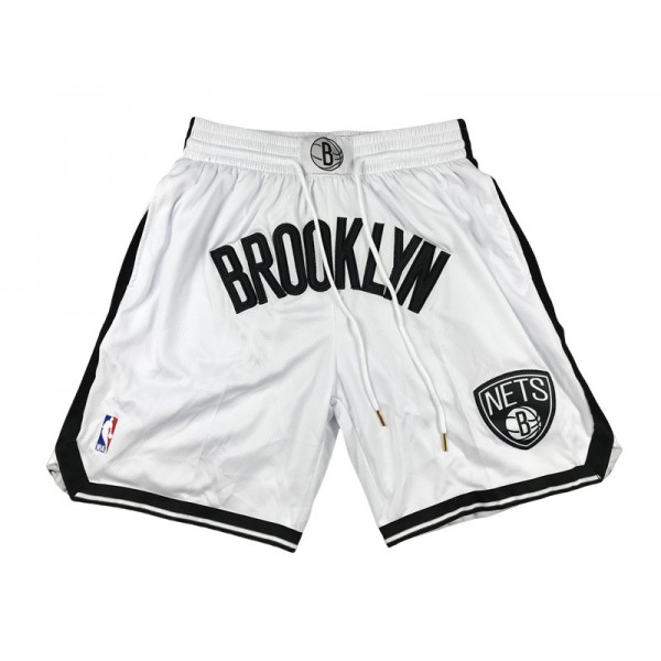 Brooklyn Nets "Brooklyn" White Basketball Shorts