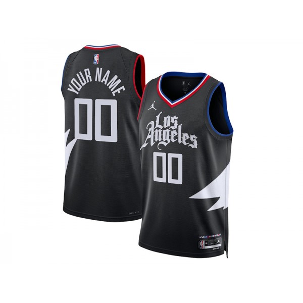 Los Angeles Clippers #00 Black Statement Edition Custom Jersey