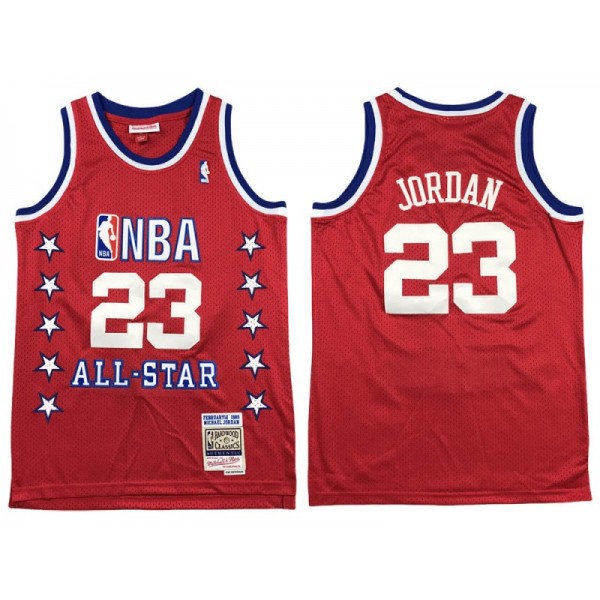 Chicago Bulls #23 Michael Jordan Red 1989 All Star Hardwood Classics Jersey