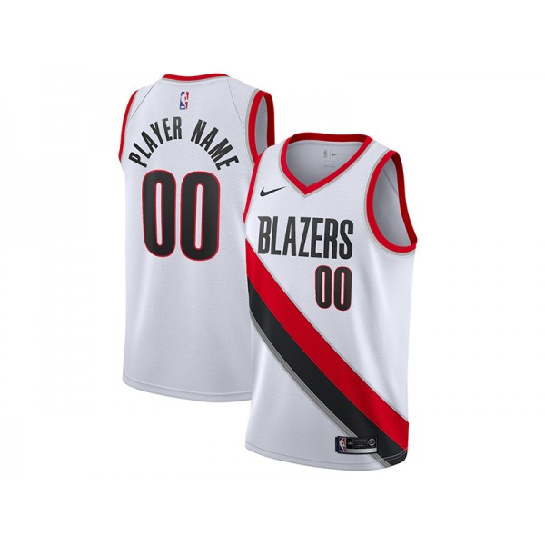 Portland Trail Blazers #00 White Swingman Custom Jersey