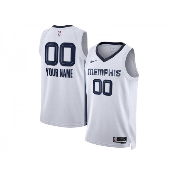 Memphis Grizzlies #00 White Swingman Custom Jersey