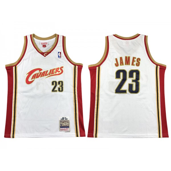 Cleveland Cavaliers #23 LeBron James White 2003/04 Hardwood Classics Jersey