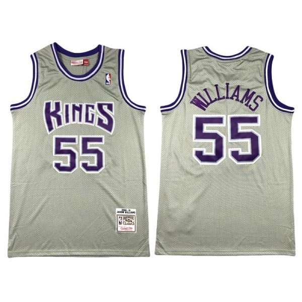 Sacramento Kings #55 Jason Williams Gray Hardwood Classic Jersey