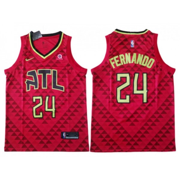 Atlanta Hawks #24 Bruno Fernando Red Association Edition Swingman Jersey