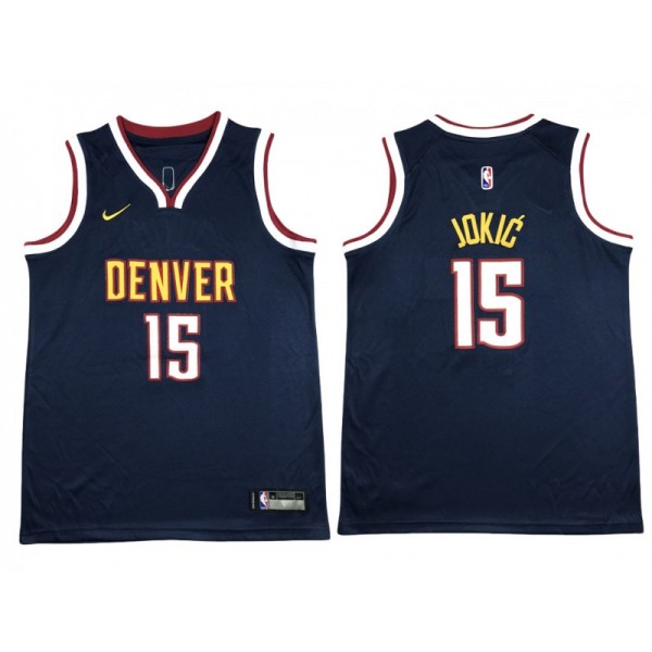 Denver Nuggets #15 Nikola Jokic Navy Swingman Jersey