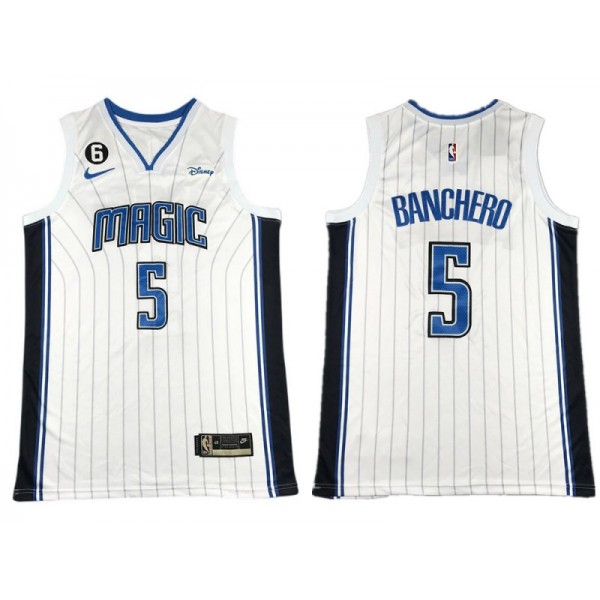 Orlando Magic #5 Paolo Banchero White Swingman Jersey