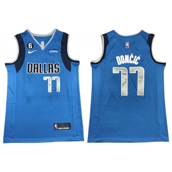 Dallas Mavericks #77 Luka Doncic Blue Swingman Jersey