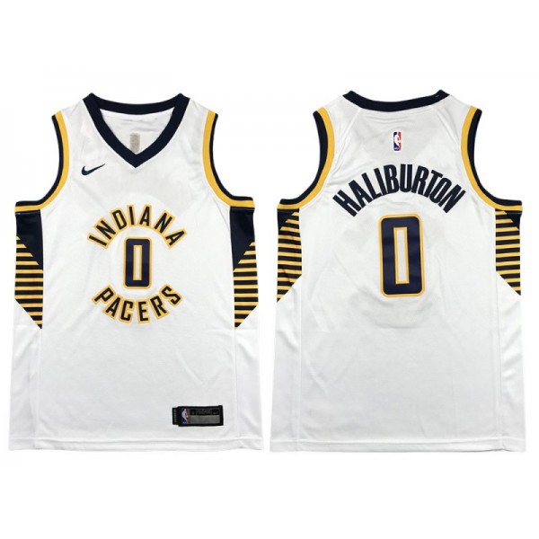 Indiana Pacers #0 Tyrese Haliburton White Swingman Jersey