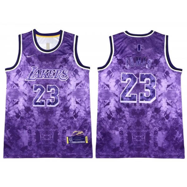 Los Angeles Lakers #23 LeBron James Purple Select Series Swingman Jersey