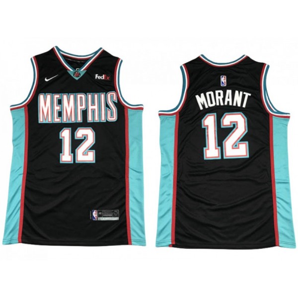 Memphis Grizzlies #12 Ja Morant Black Hardwood Classics Swingman Jersey